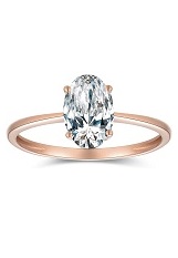 catchy classic plain oval cut solid gold baby ring